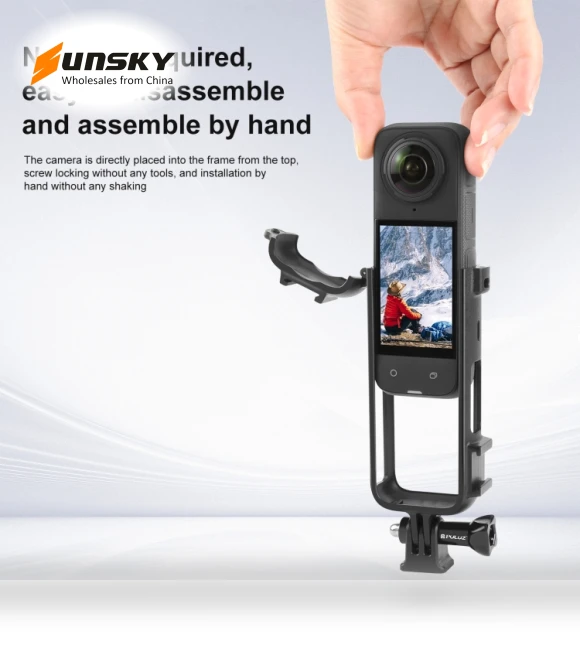 PC Plastic Protective Frame with Adapter Mount & Screw — Camera Brackets, PULUZ