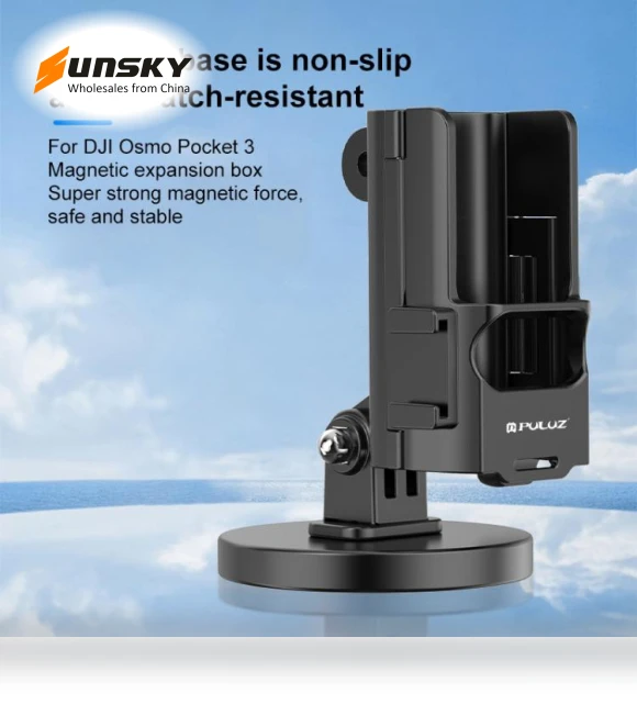 Protective Frame Magnetic Desktop Mount Angle Adjustable Base — Steady Shots, PULUZ