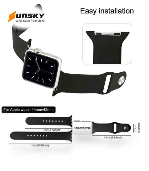 Rubber Watch Band with Pin Buckle — Smartwatch Straps