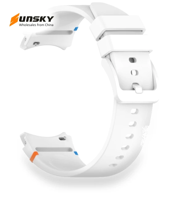 Solid Color Stitched Silicone Watch Band — Watch Accessories, Samsung