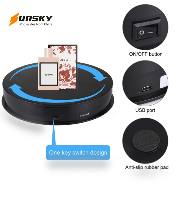 USB Electric Rotating Turntable Display Stand — Turntables, PULUZ