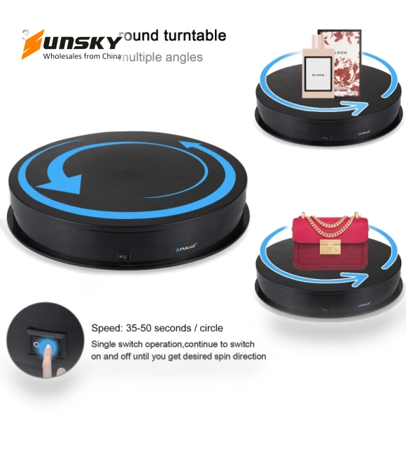 USB Electric Rotating Turntable Display Stand — Turntables, PULUZ