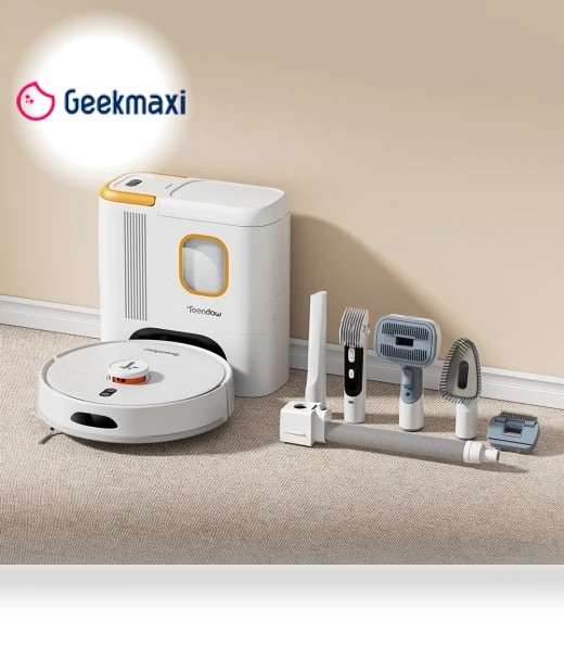 2in1 Robot Vacuum Cleaner & Pet Grooming Tool — Smart Cleaning Robots, Teendow
