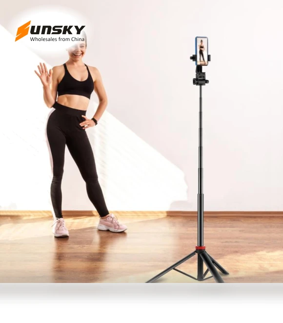 Aluminum Alloy Broadcast Fill Light Bracket Telescopic Tripod — Camera Supports, PULUZ