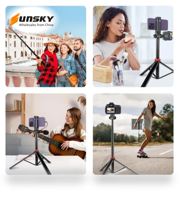 Aluminum Alloy Broadcast Fill Light Bracket Telescopic Tripod — Camera Supports, PULUZ
