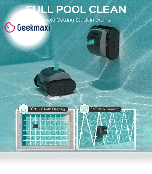 Cordless Robotic Pool Cleaner — Automated Pool Maintenance, WYBOT