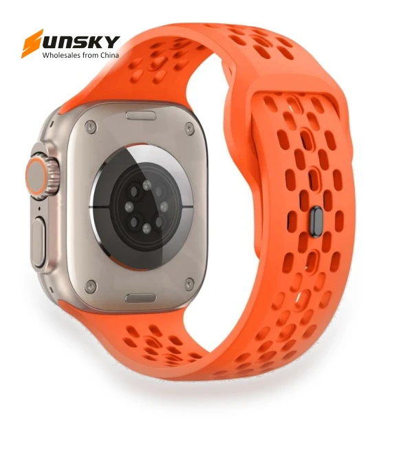 Mesh Reverse Buckle Silicone Watch Band — Watch Accessories