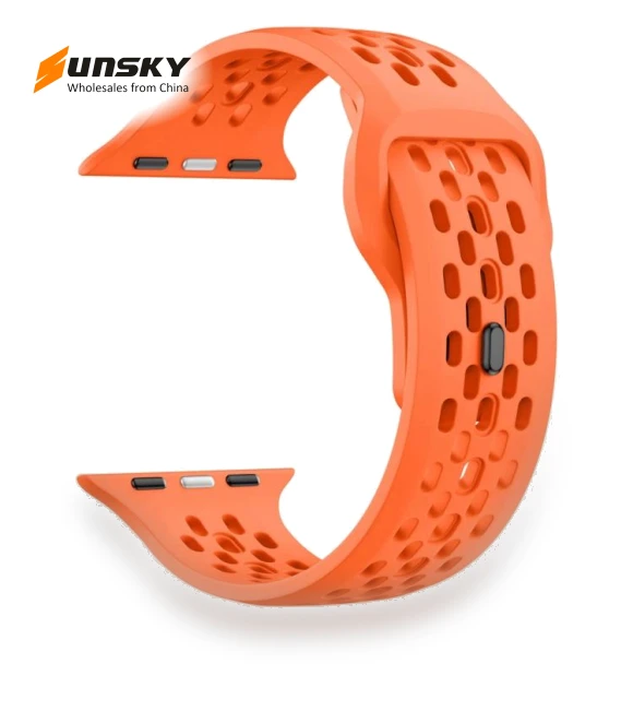 Mesh Reverse Buckle Silicone Watch Band — Watch Accessories