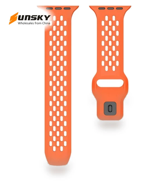 Mesh Reverse Buckle Silicone Watch Band — Watch Accessories