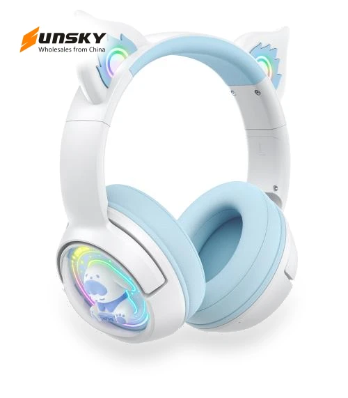 RGB BT / Wired / 2.4G Fox Shaped Headphones — Over-Ear Headphones, ONIKUMA