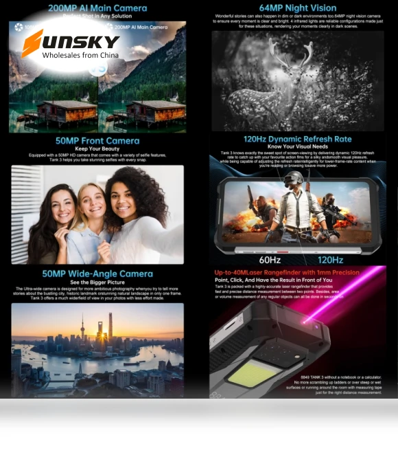 Smartphone with Laser Rangefinder and Night Vision — Lens Attachments, Unihertz