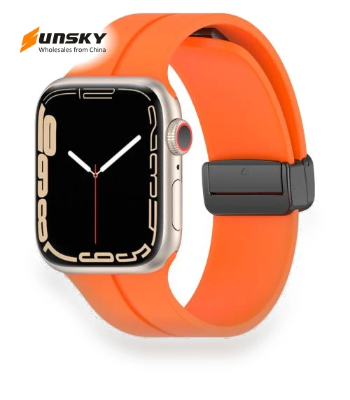 Solid Color Magnetic Buckle Silicone Watch Band — Watch Straps & Bands, xDfind