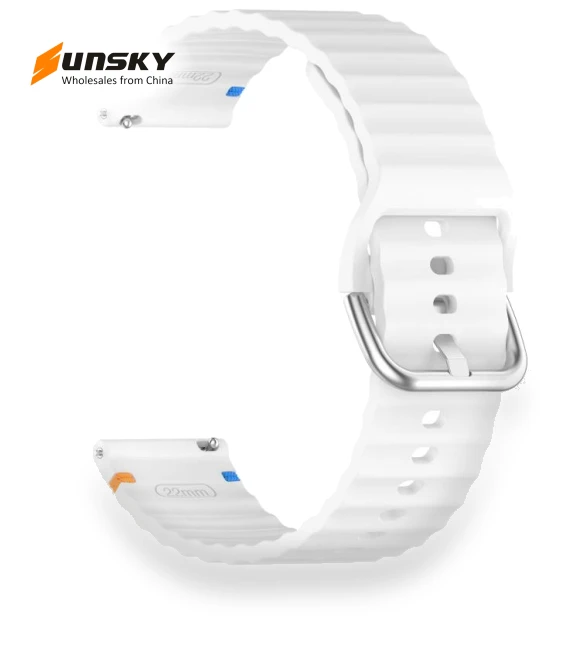 Wavy Grain Stitched Silicone Watch Band — Watch Straps & Bands, Xiaomi