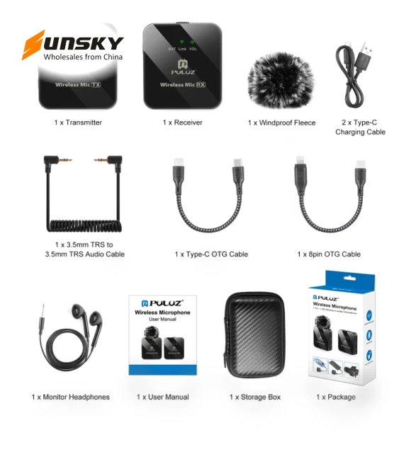 Wireless Lavalier Microphone — Wireless Systems, PULUZ