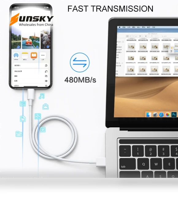8 Pin to USB 2.0 Sync Data / Charging Cable — Cables