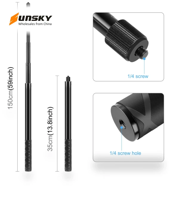 Cycling Quick Release Bracket with 150cm Selfie Stick Set — Selfie Sticks, PULUZ