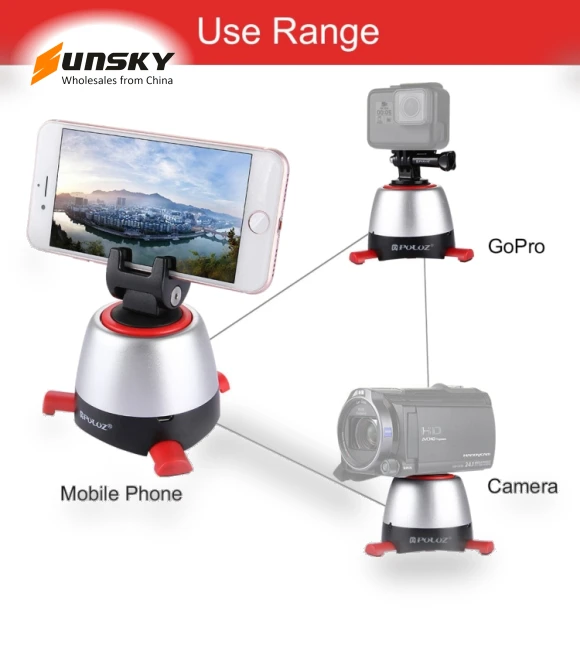 Electronic 360 Degree Rotation Panoramic Head with Remote Controller — Accessory Bundles, PULUZ