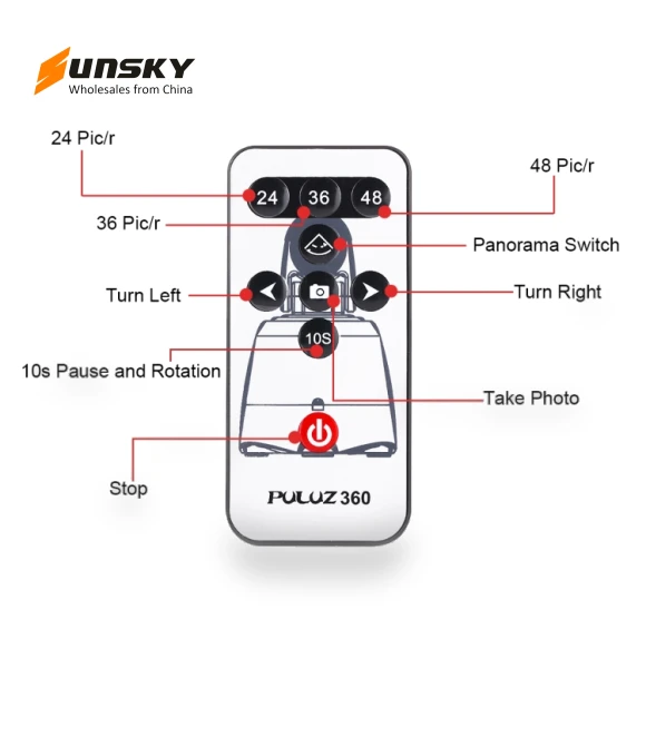 Electronic 360 Degree Rotation Panoramic Head with Remote Controller — Accessory Bundles, PULUZ