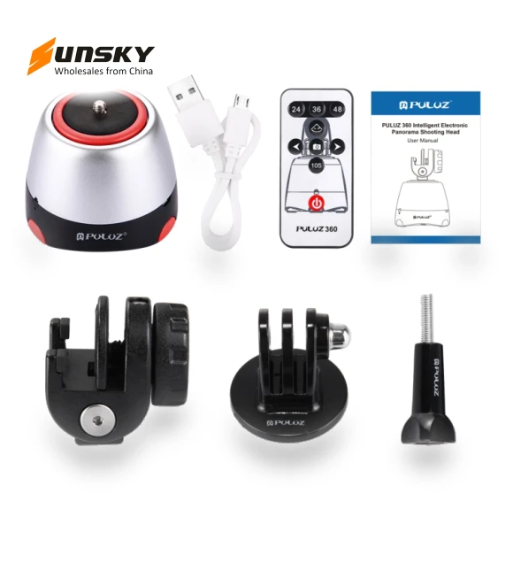 Electronic 360 Degree Rotation Panoramic Head with Remote Controller — Accessory Bundles, PULUZ