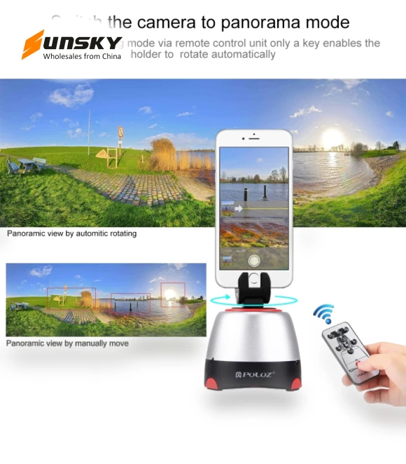 Electronic 360 Degree Rotation Panoramic Head with Remote Controller — Accessory Bundles, PULUZ