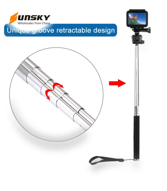 Extendable Handheld Selfie Monopod — Camera Supports, PULUZ