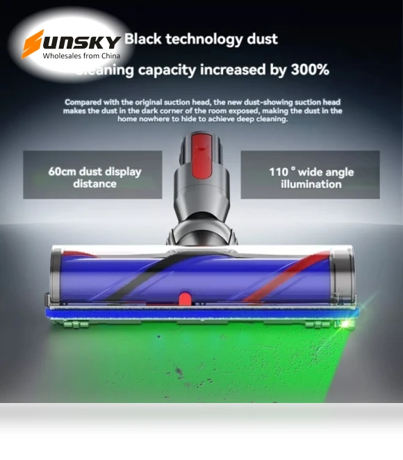 High Torque Direct Drive Roller Brush Head With Dust Display Light — Accessories, Dyson