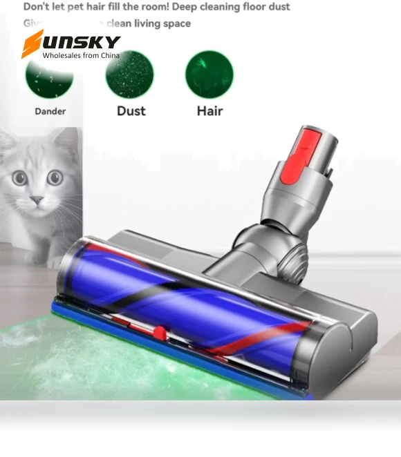 High Torque Direct Drive Roller Brush Head With Dust Display Light — Accessories, Dyson