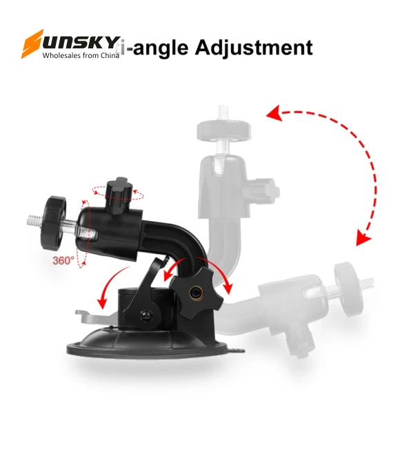 Car Suction Cup Mount with Phone Clamp — Vehicle Mounts, PULUZ