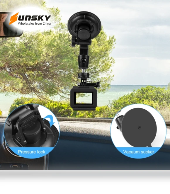 Car Suction Cup Mount with Phone Clamp — Vehicle Mounts, PULUZ
