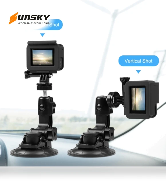 Car Suction Cup Mount with Phone Clamp — Vehicle Mounts, PULUZ