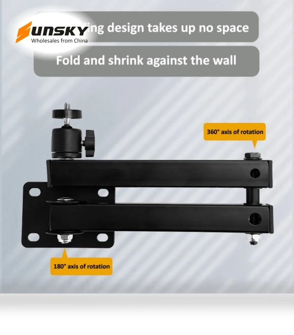 Foldable Telescopic Arm Wall Stand — Projector Mounts