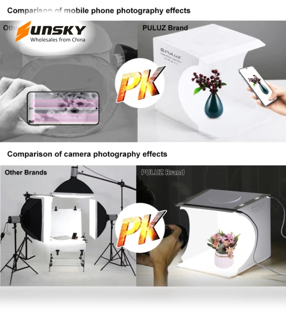 Folding Portable LED Light Photo Lighting Studio Shooting Tent Box Kit — Photography Lighting & Studio Equipment, PULUZ