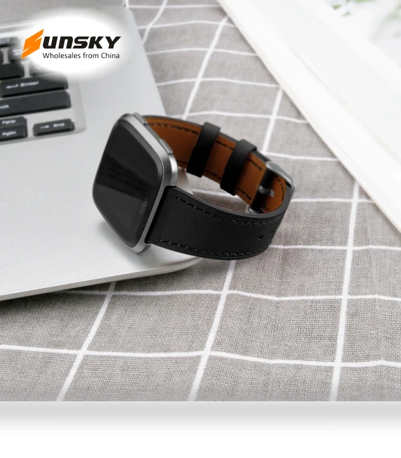 Leather Watch Band with Round Tail Buckle — Watch Straps & Bands, Fitbit