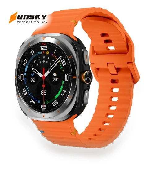 Wave Stitching Silicone Strap — Smartwatch Straps, Kalebol