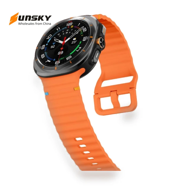 Wave Stitching Silicone Strap — Smartwatch Straps, Kalebol