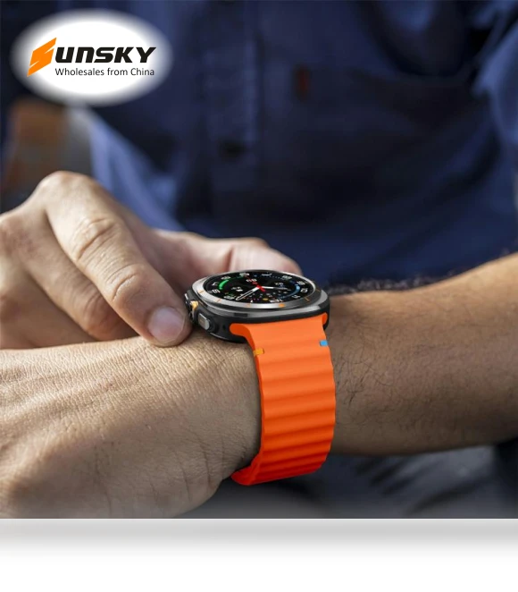 Wave Stitching Silicone Strap — Smartwatch Straps, Kalebol