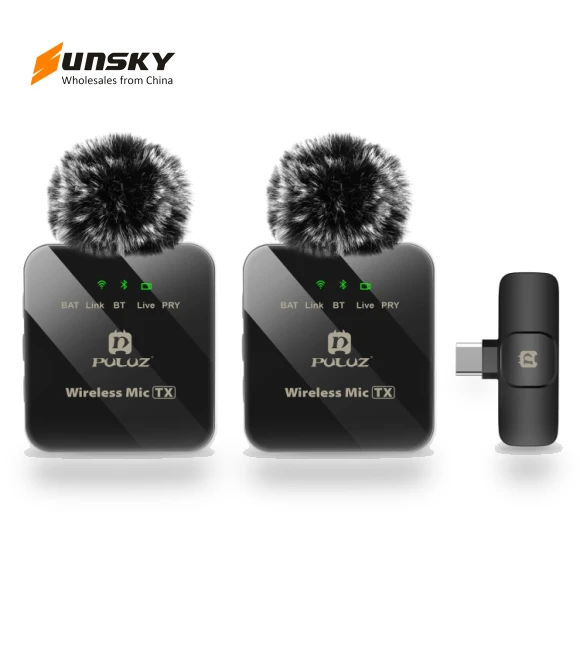 Wireless Lavalier Microphone for Type-C Phone — Audio Capture Devices, PULUZ