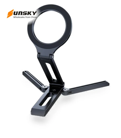 Foldable Magnet Tripod Desk Mount Phone Handle — Camera Supports
