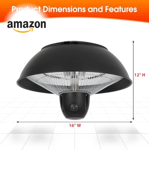 Infrared Hanging Electric Patio Heater — Patio Heaters, SUNNFLAME