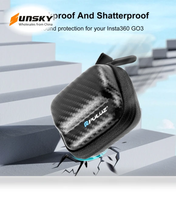 Mini Body Bag Portable Carbon Fiber EVA Storage Bag — Camera Bags & Accessories, PULUZ