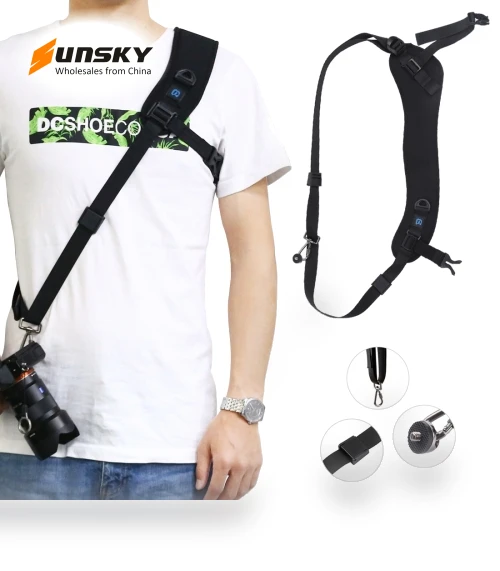 Quick Release Anti-Slip Soft Pad Nylon Breathable Curved Camera Strap — Straps, PULUZ