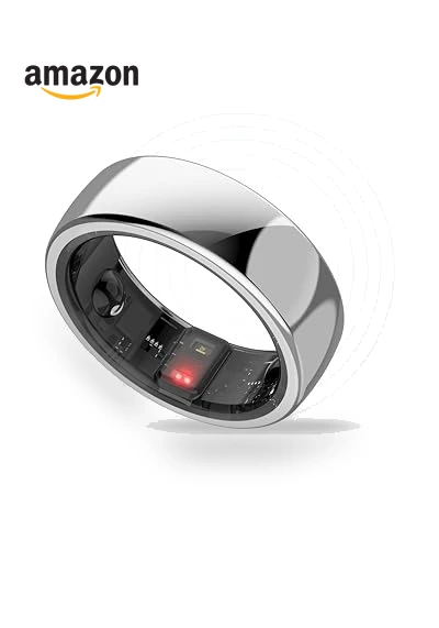 Titanium Unisex Smart Ring with Sleep, Heart Rate, Activity & Fitness Tracking — Smartwatches, aabo