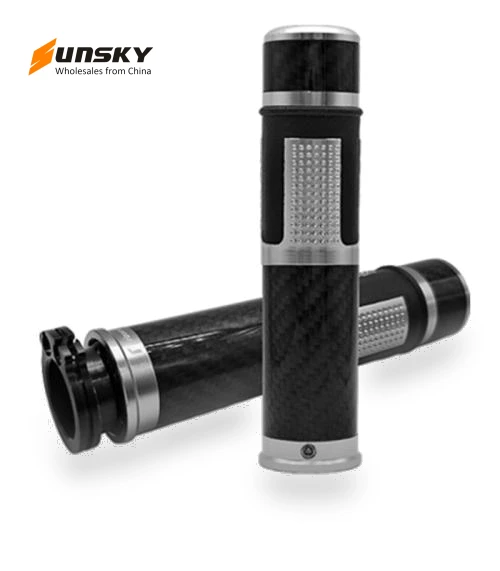 Universal Motorcycle Carbon Fiber Grip Cover — Handlebar Gear