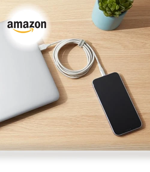 USB-A to Lightning Charger Cable — Chargers & Cables, Amazon Basics