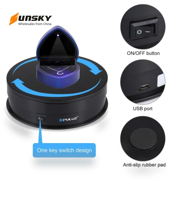 USB Electric Rotating Turntable Display Stand — Turntables, PULUZ