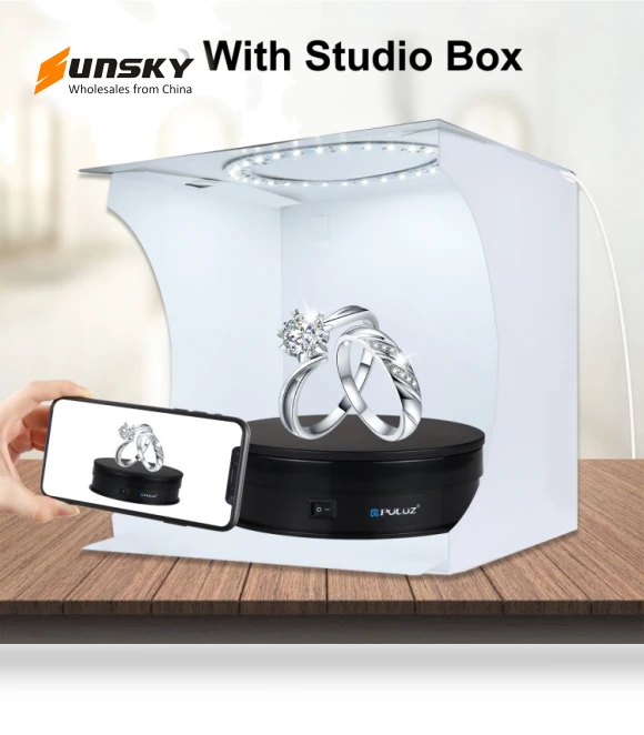 USB Electric Rotating Turntable Display Stand — Turntables, PULUZ