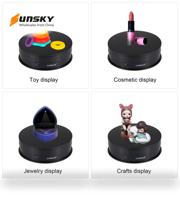USB Electric Rotating Turntable Display Stand — Turntables, PULUZ
