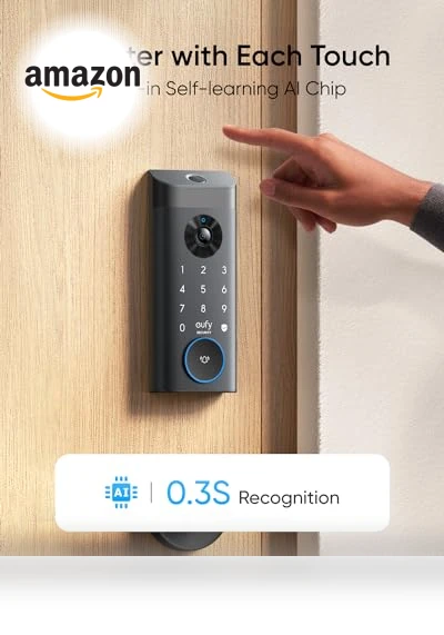 3-in-1 Camera+Doorbell+Fingerprint Keyless Entry Door Lock — Biometric Security, eufy Security