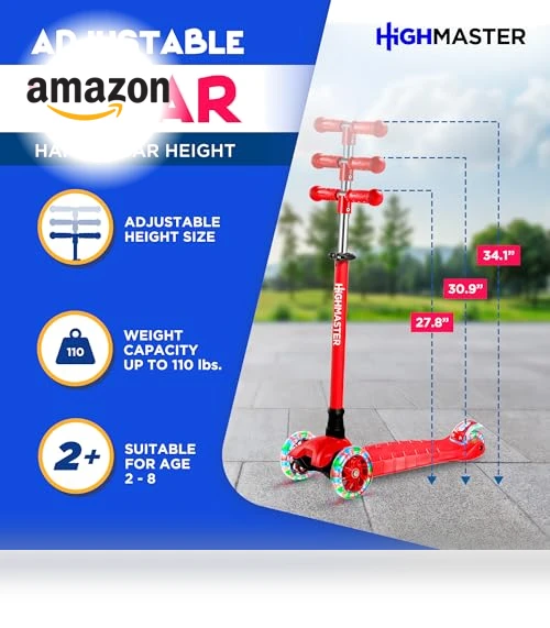 3 Wheel Kick Scooter for Children and Toddlers — Electric Vehicles, HighMaster
