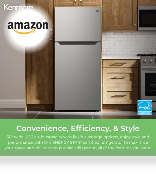 30" W Top Freezer Refrigerator — Mini Fridges, Kenmore